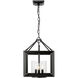 Smyth 3 Light 12 inch Matte Black Mini Chandelier Ceiling Light in Clear Glass, Mini